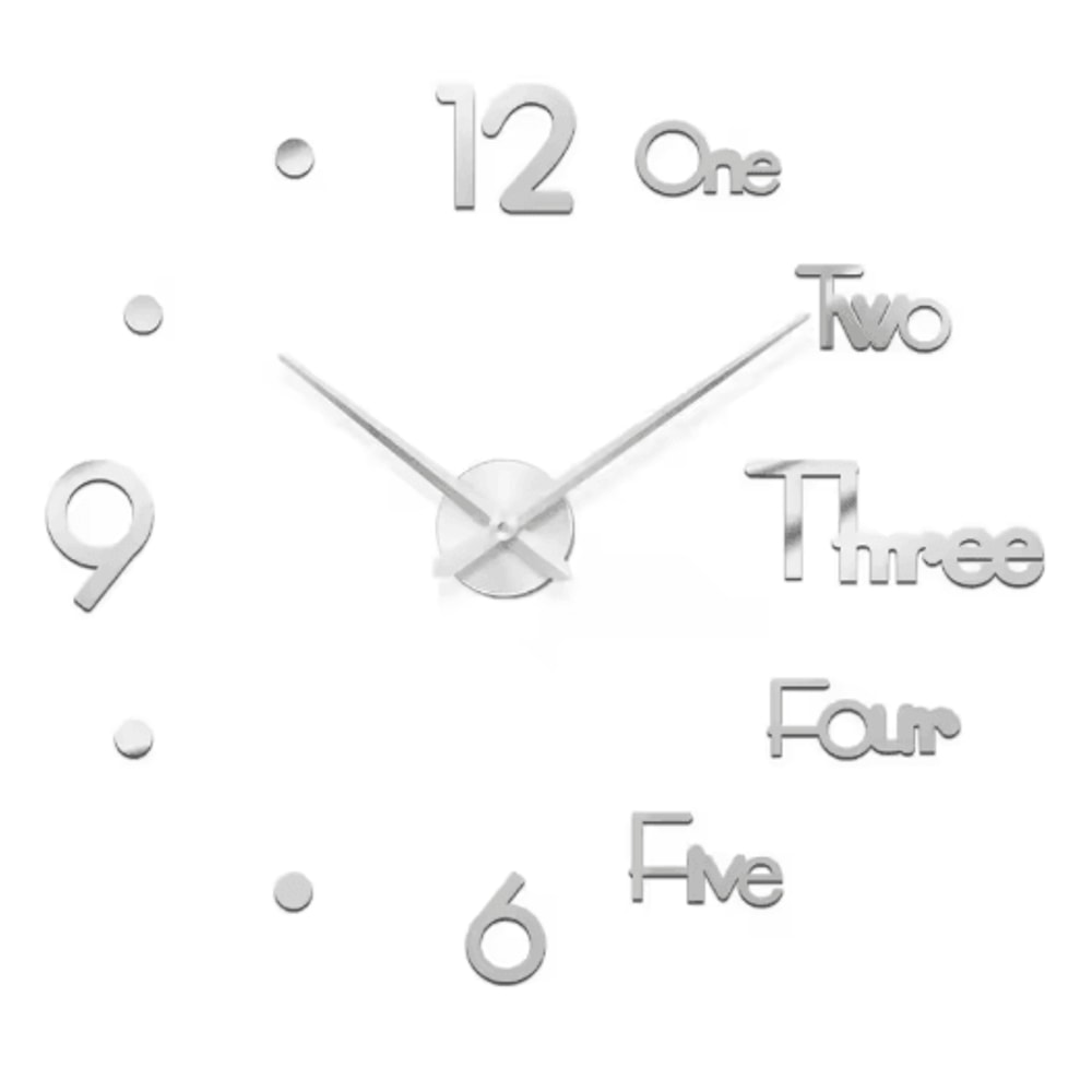 Large 3D DIY Wall Clock Luminous Silent Wall Clock Stickers For Modern Living Room Decor 14