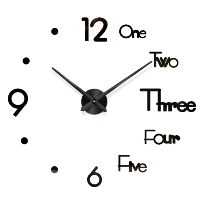 Large 3D DIY Wall Clock Luminous Silent Wall Clock Stickers For Modern Living Room Decor 15