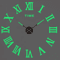 Large 3D DIY Wall Clock Luminous Silent Wall Clock Stickers For Modern Living Room Decor 16