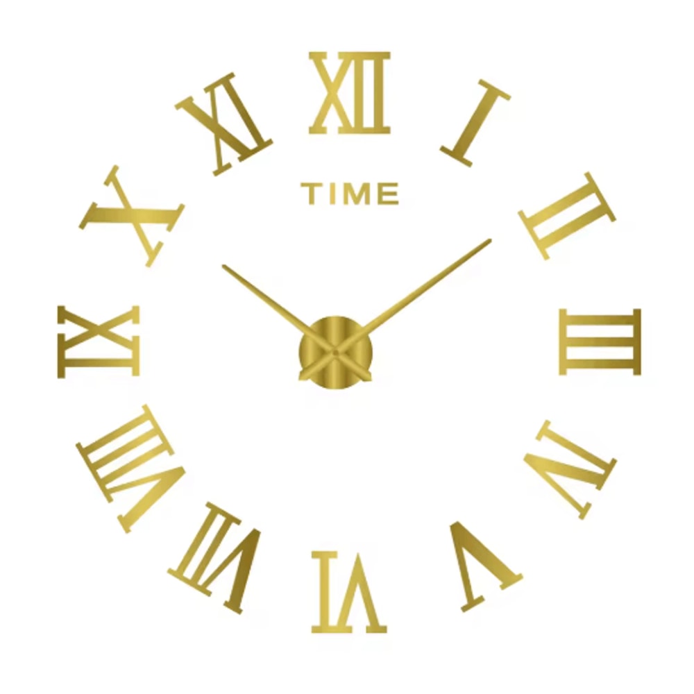 Large 3D DIY Wall Clock Luminous Silent Wall Clock Stickers For Modern Living Room Decor 17