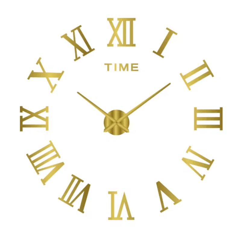 Large 3D DIY Wall Clock Luminous Silent Wall Clock Stickers For Modern Living Room Decor 17