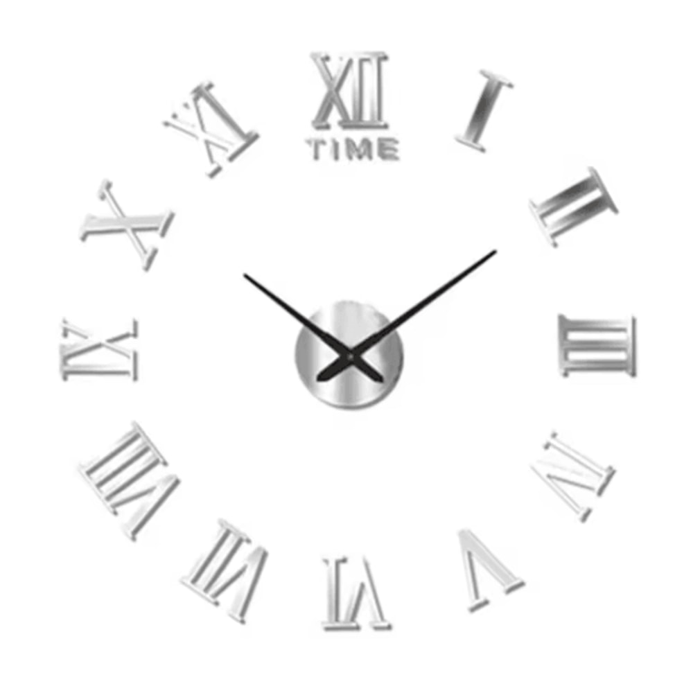 Large 3D DIY Wall Clock Luminous Silent Wall Clock Stickers For Modern Living Room Decor 18