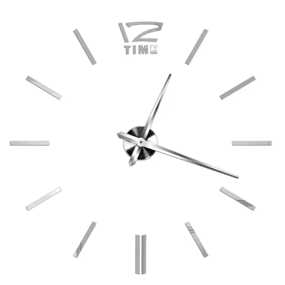 Large 3D DIY Wall Clock Luminous Silent Wall Clock Stickers For Modern Living Room Decor 2