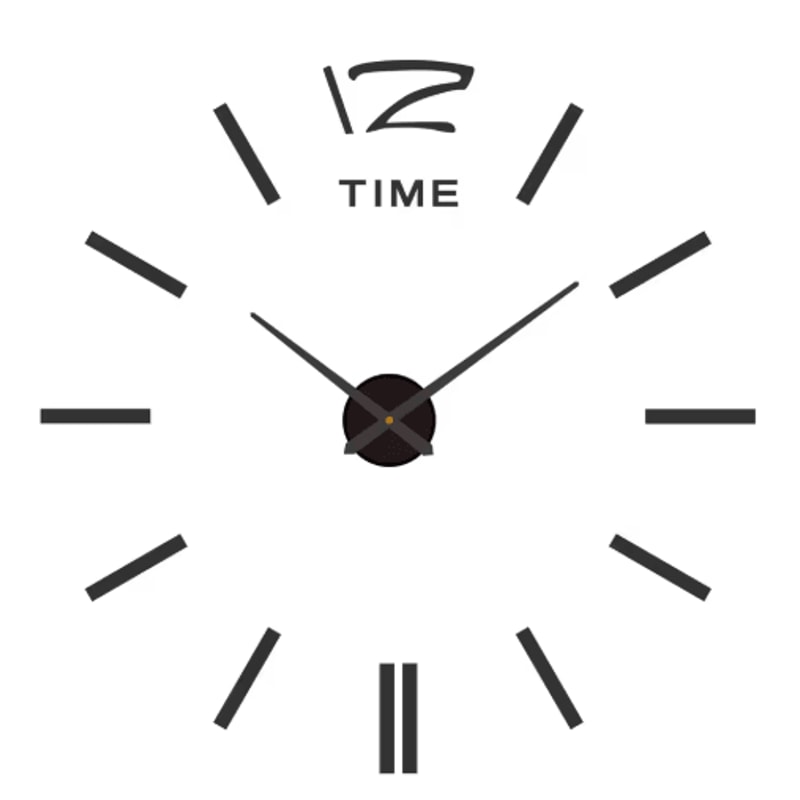 Large 3D DIY Wall Clock Luminous Silent Wall Clock Stickers For Modern Living Room Decor 3