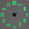 Large 3D DIY Wall Clock Luminous Silent Wall Clock Stickers For Modern Living Room Decor 4