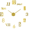 Large 3D DIY Wall Clock Luminous Silent Wall Clock Stickers For Modern Living Room Decor 5