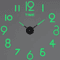 Large 3D DIY Wall Clock Luminous Silent Wall Clock Stickers For Modern Living Room Decor 8