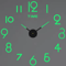 Large 3D DIY Wall Clock Luminous Silent Wall Clock Stickers For Modern Living Room Decor 8