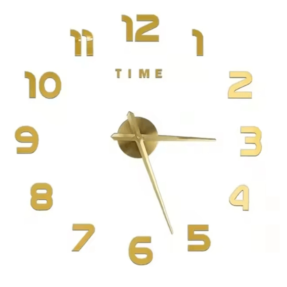 Large 3D DIY Wall Clock Luminous Silent Wall Clock Stickers For Modern Living Room Decor 21