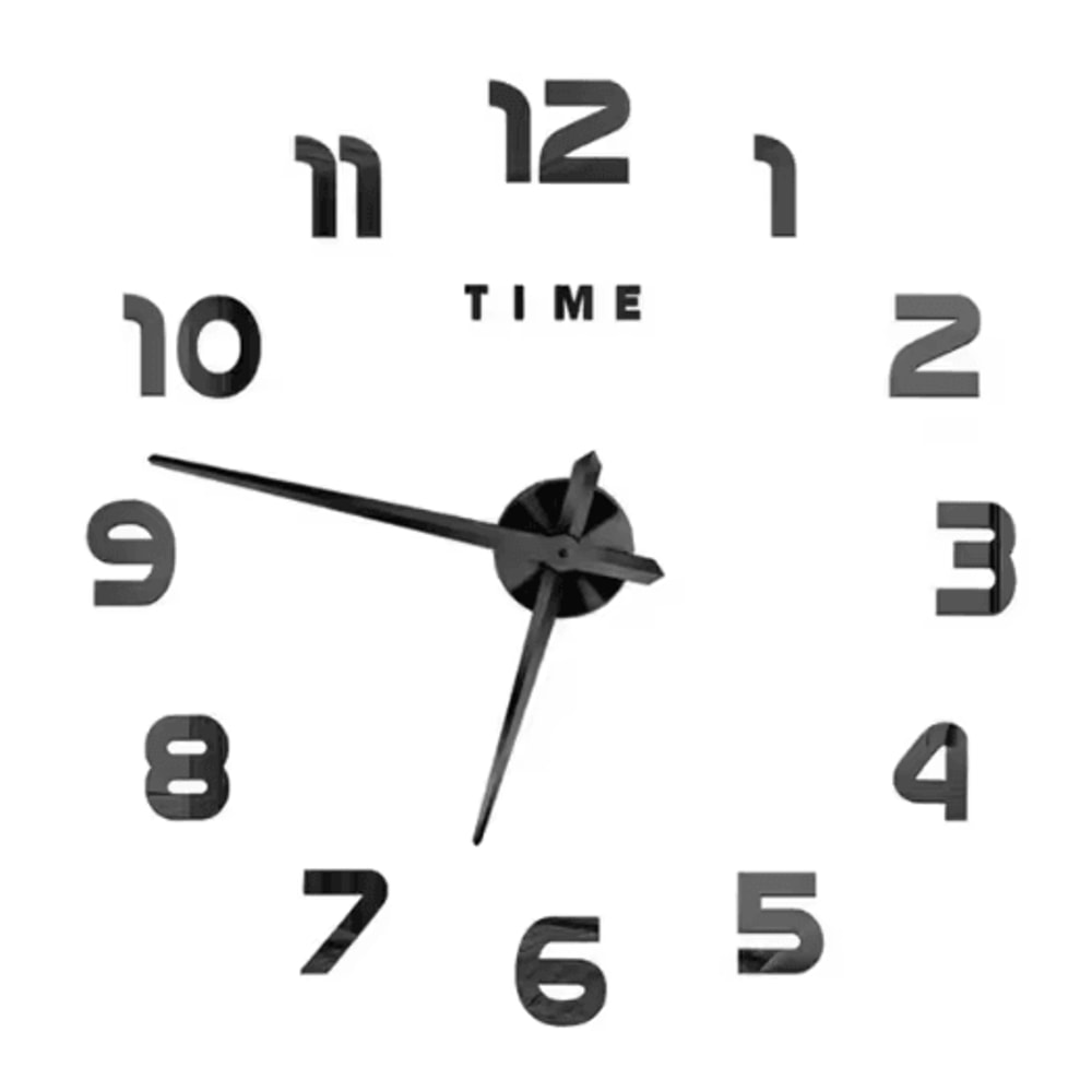 Large 3D DIY Wall Clock Luminous Silent Wall Clock Stickers For Modern Living Room Decor 23