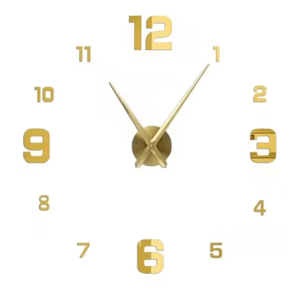Large 3D DIY Wall Clock Luminous Silent Wall Clock Stickers For Modern Living Room Decor 25