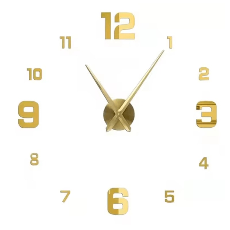 Large 3D DIY Wall Clock Luminous Silent Wall Clock Stickers For Modern Living Room Decor 25