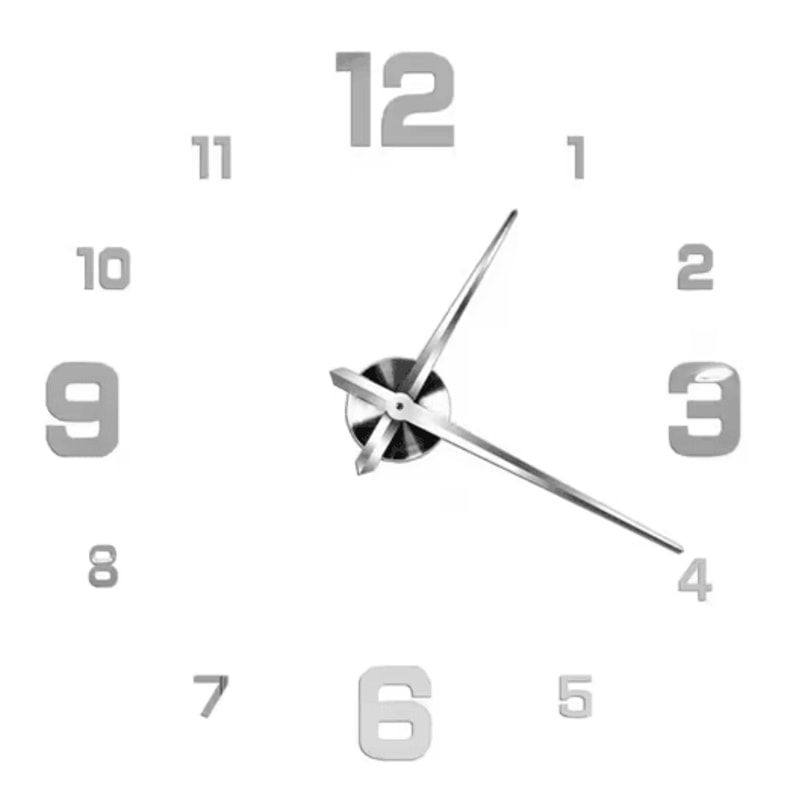 Large 3D DIY Wall Clock Luminous Silent Wall Clock Stickers For Modern Living Room Decor 26