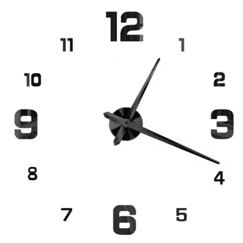 Large 3D DIY Wall Clock Luminous Silent Wall Clock Stickers For Modern Living Room Decor 27