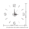 Large 3D DIY Wall Clock Luminous Silent Wall Clock Stickers For Modern Living Room Decor 29