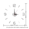 Large 3D DIY Wall Clock Luminous Silent Wall Clock Stickers For Modern Living Room Decor 29