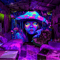 VIKAMA Psychedelic Mushroom Girl Tapestry Blacklight Reactive Trippy Wall Hanging Decor 1