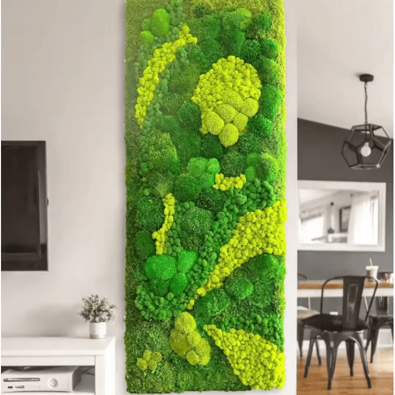 Natural Look Artificial Green Moss Preserved Moss Decor For Mini Gardens Wall Accents 10