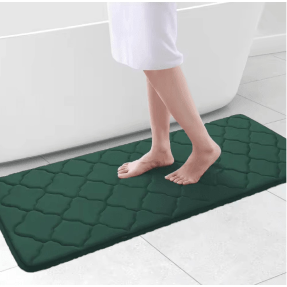 Homaxy Memory Foam Bath Mat NonSlip Absorbent Bathroom Rug With Machine Washable Design 4