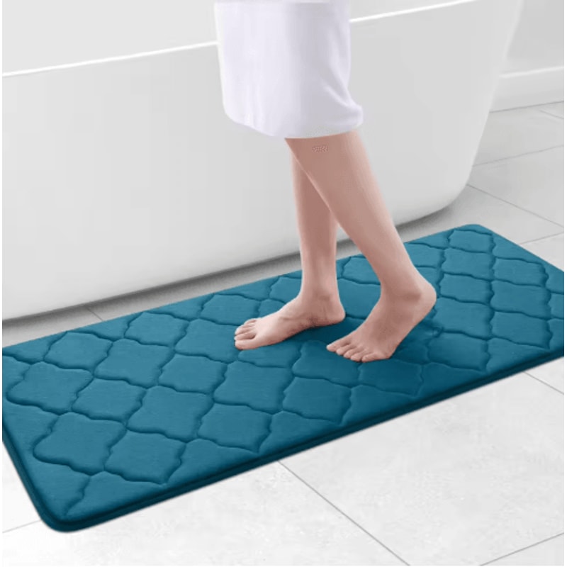 Homaxy Memory Foam Bath Mat NonSlip Absorbent Bathroom Rug With Machine Washable Design 8
