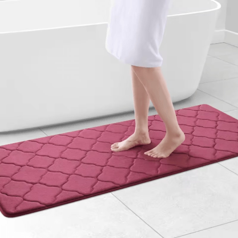 Homaxy Memory Foam Bath Mat NonSlip Absorbent Bathroom Rug With Machine Washable Design 9