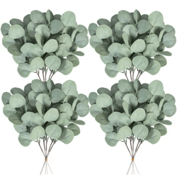 10pcs artificial eucalyptus stems silk greenery for diy floral decor & vase arrangements