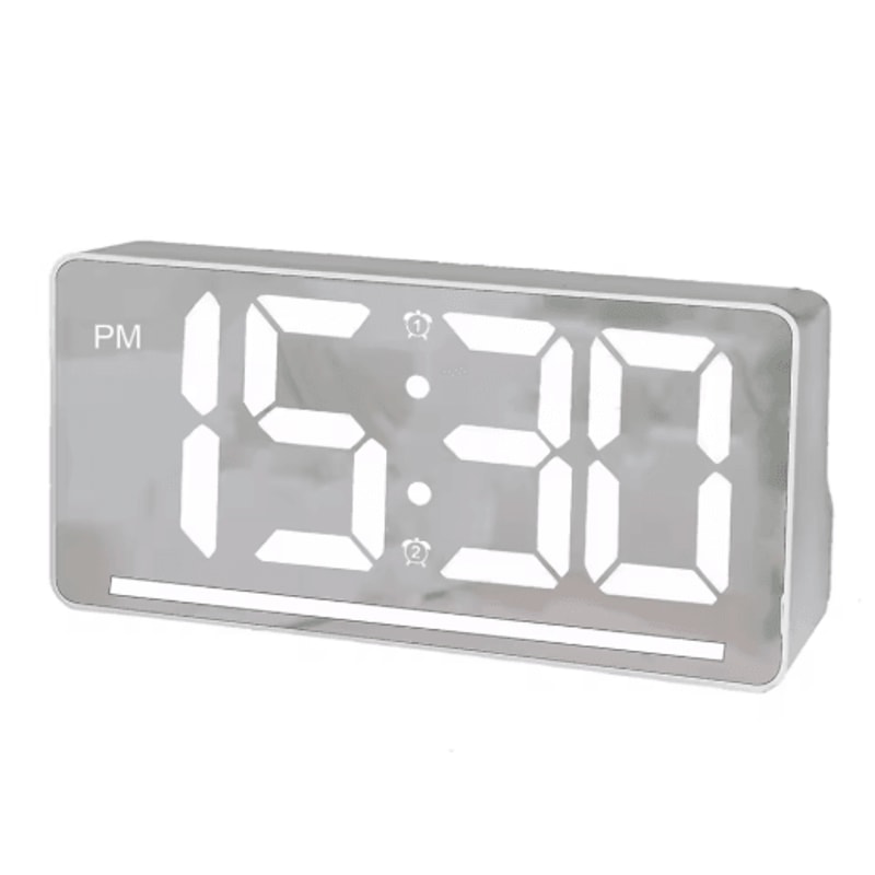 Large Display Digital Alarm Clock LED Desk Clock With Temperature Night Light 1