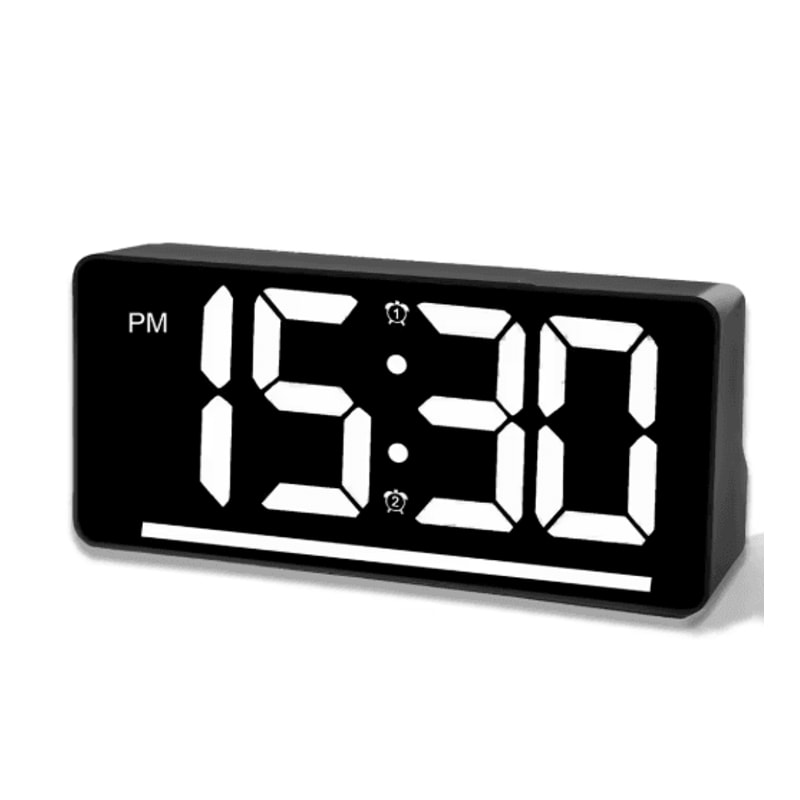 Large Display Digital Alarm Clock LED Desk Clock With Temperature Night Light 2