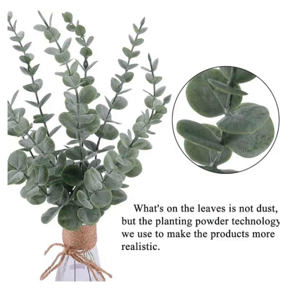 Artificial Eucalyptus Leaves Bulk Set Realistic Greenery For DIY Decor Crafts Events 11