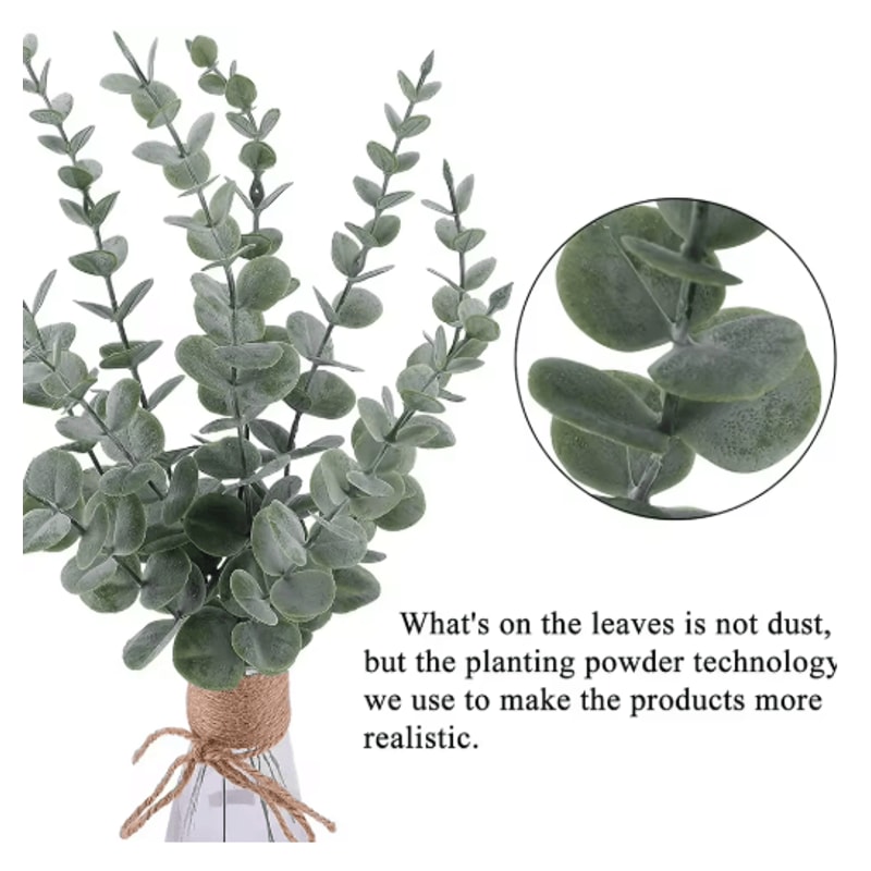 Artificial Eucalyptus Leaves Bulk Set Realistic Greenery For DIY Decor Crafts Events 11
