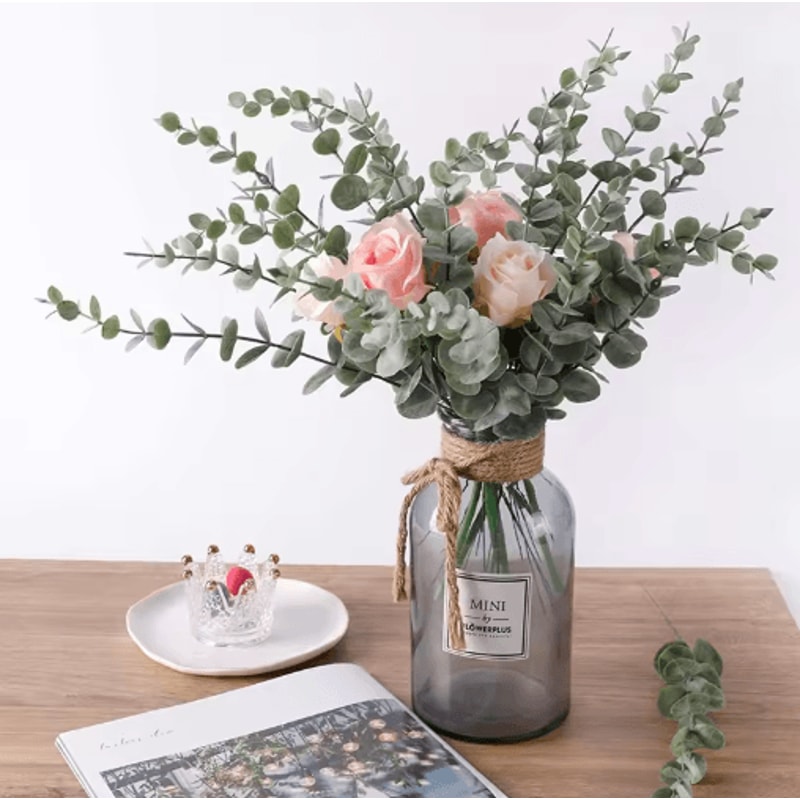 Artificial Eucalyptus Leaves Bulk Set Realistic Greenery For DIY Decor Crafts Events 12