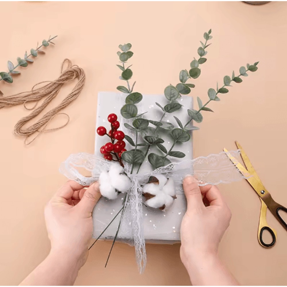 Artificial Eucalyptus Leaves Bulk Set Realistic Greenery For DIY Decor Crafts Events 13