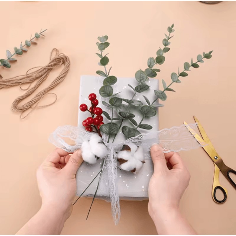 Artificial Eucalyptus Leaves Bulk Set Realistic Greenery For DIY Decor Crafts Events 13