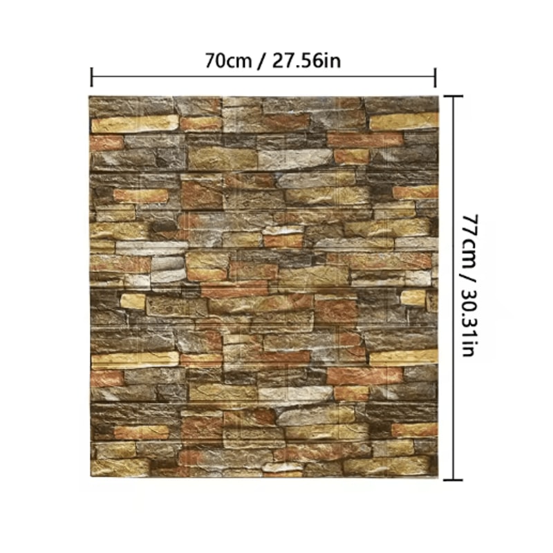 3D Brick Wall Sticker Panels Waterproof SelfAdhesive DIY Wallpaper For Home Decor 5