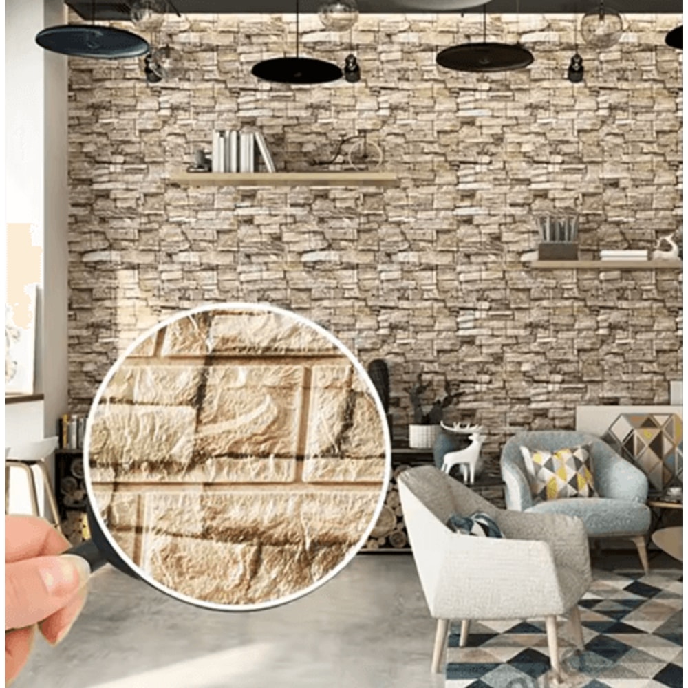 3D Brick Wall Sticker Panels Waterproof SelfAdhesive DIY Wallpaper For Home Decor 7