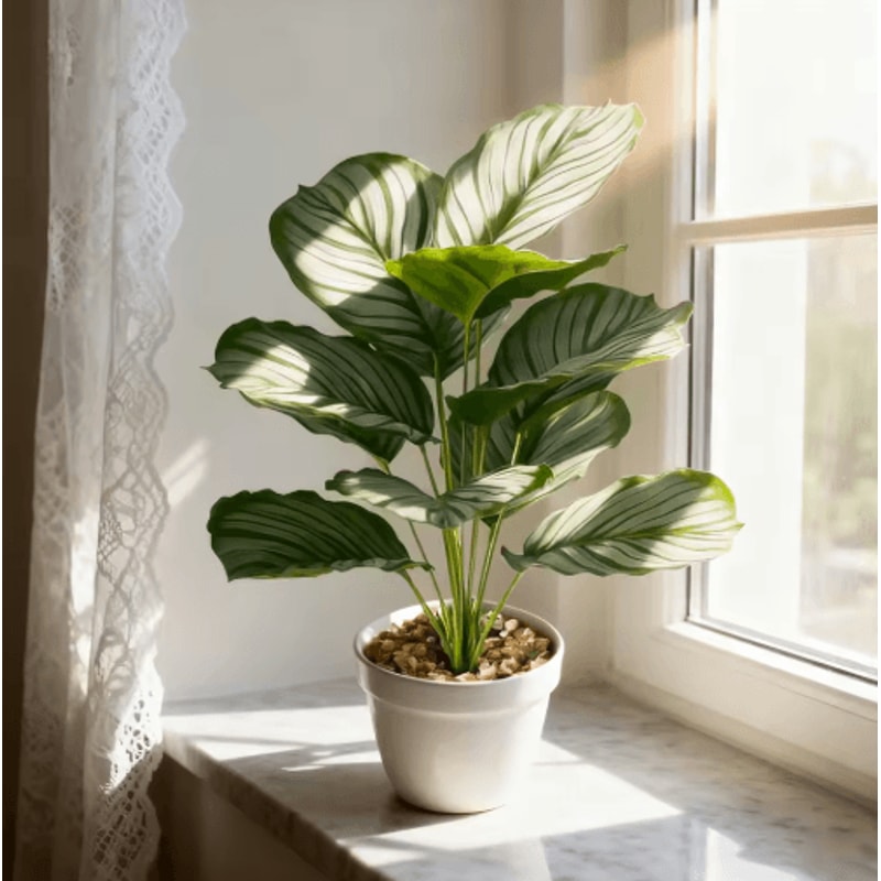 Artificial Monstera Palm Leaf Bouquet Tropical Faux Plant For Home Party Decor 3