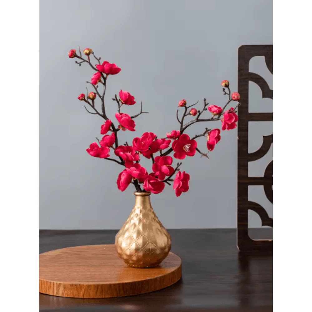 Artificial Plum Blossom Branch Silk Peach Blossom Flowers For Spring Event Decor 2