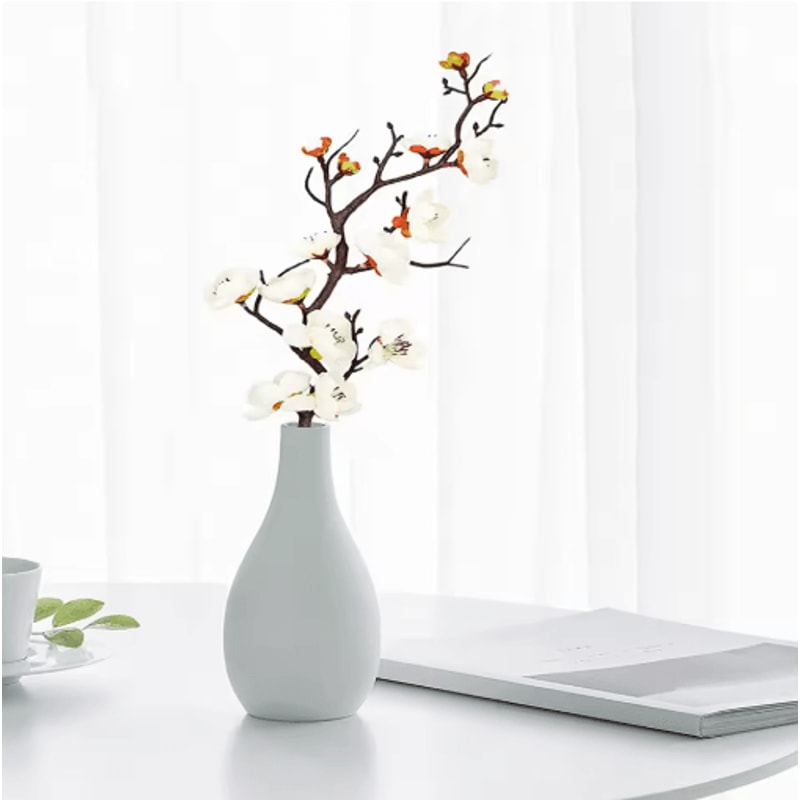 Artificial Plum Blossom Branch Silk Peach Blossom Flowers For Spring Event Decor 6