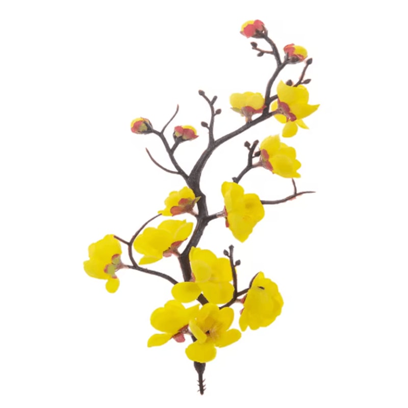 Artificial Plum Blossom Branch Silk Peach Blossom Flowers For Spring Event Decor 8