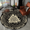 Viking Valknut Tree Of Life Round Rug Nordic Mythology NonSlip Area Carpet For Home Decor 9