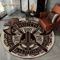 Viking Valknut Tree Of Life Round Rug Nordic Mythology NonSlip Area Carpet For Home Decor 4