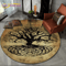 Viking Valknut Tree Of Life Round Rug Nordic Mythology NonSlip Area Carpet For Home Decor 7