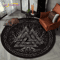 Viking Valknut Tree Of Life Round Rug Nordic Mythology NonSlip Area Carpet For Home Decor 14