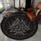 Viking Valknut Tree Of Life Round Rug Nordic Mythology NonSlip Area Carpet For Home Decor 14