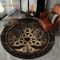 Viking Valknut Tree Of Life Round Rug Nordic Mythology NonSlip Area Carpet For Home Decor 18