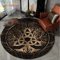 Viking Valknut Tree Of Life Round Rug Nordic Mythology NonSlip Area Carpet For Home Decor 18