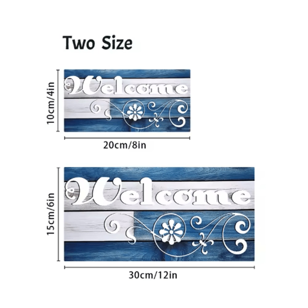 Rustic Wooden Welcome Sign Farmhouse Wall Hanging Decor For Front Door Living Room 2