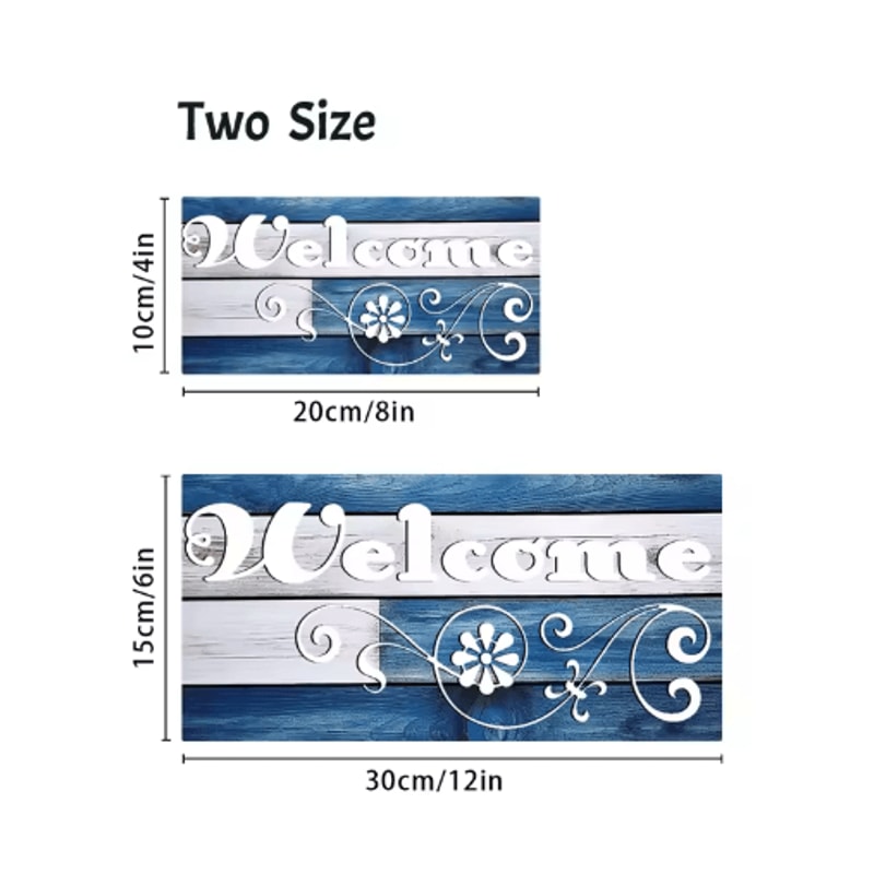 Rustic Wooden Welcome Sign Farmhouse Wall Hanging Decor For Front Door Living Room 2