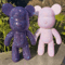 DIY Rhinestone Bear Figurine Crystal Diamond Art Fluorescent Bear Statue Decor 0