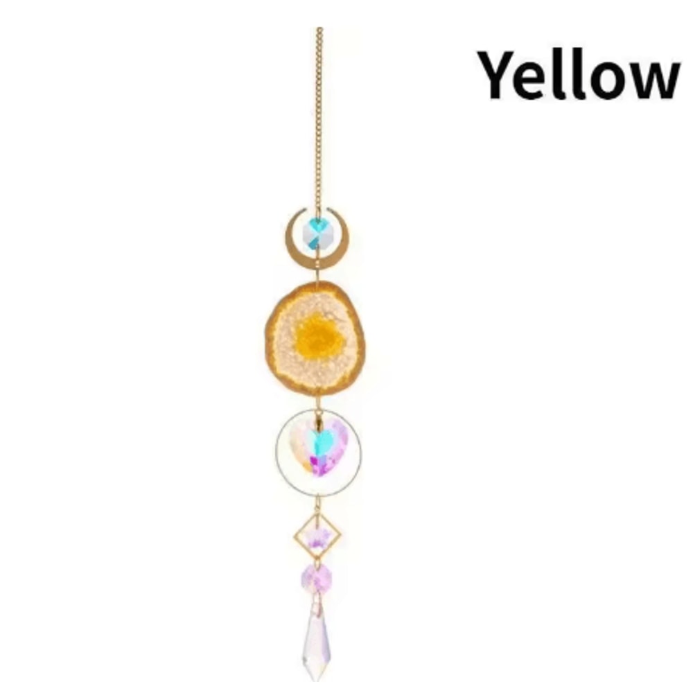 Sun Moon Crystal Suncatcher Rainbow Prism Hanging Window Decor For Home Garden 1